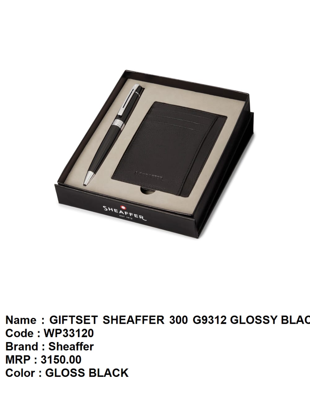 Giftset sheaffer 300 G9312 glossy black 